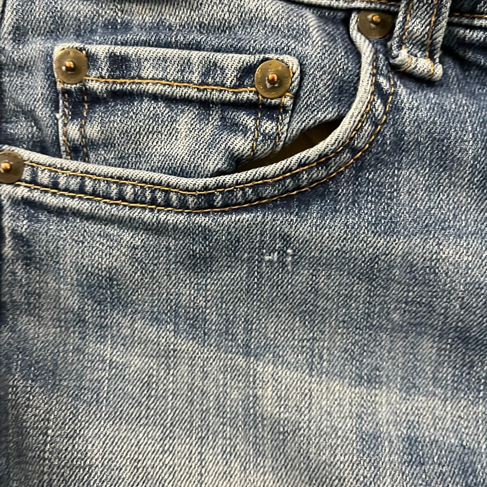 Rag & Bone Skinny Raw Hem Jeans in Amelie 29 Low Rise Western Blue Denim Y2K - Picture 5 of 12